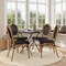 Flash Furniture Marseille Thonet French Bistro Stacking Chair, Black Textilene and Bamboo Print Aluminum Frame, 4PK 4-SDA-AD642002S-TXT-BK-NAT-GG - alternate 1